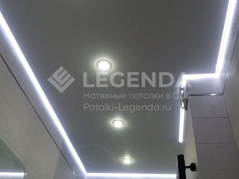 Парящие натяжные потолки в санузле, коридоре, прихожей, закутке